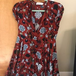 Red floral ALC dress